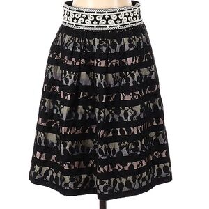 Anthropologie • Floreat Charente Lace Overlay Skirt Size 0